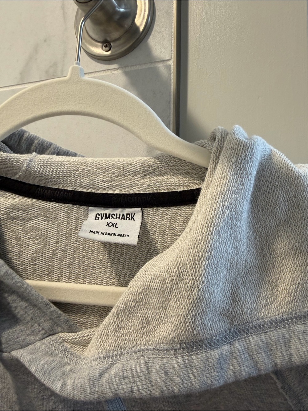 Gymshark Light Gray Lifting Club Hoodie - Men's Pullover - Picture 3 of 3
